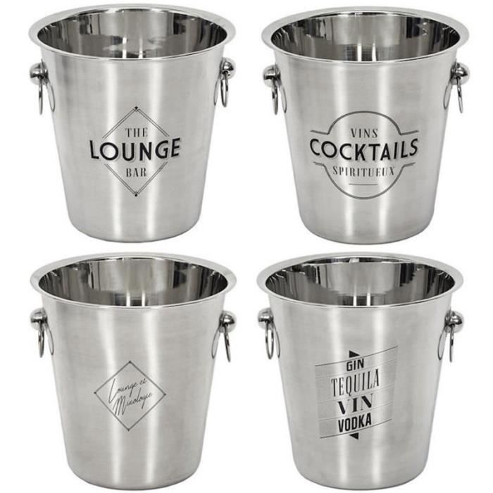 Seau à glace - Cook Concept - KV7014 - Acier inoxydable - Gris inox brossé - D22 x H21 cm