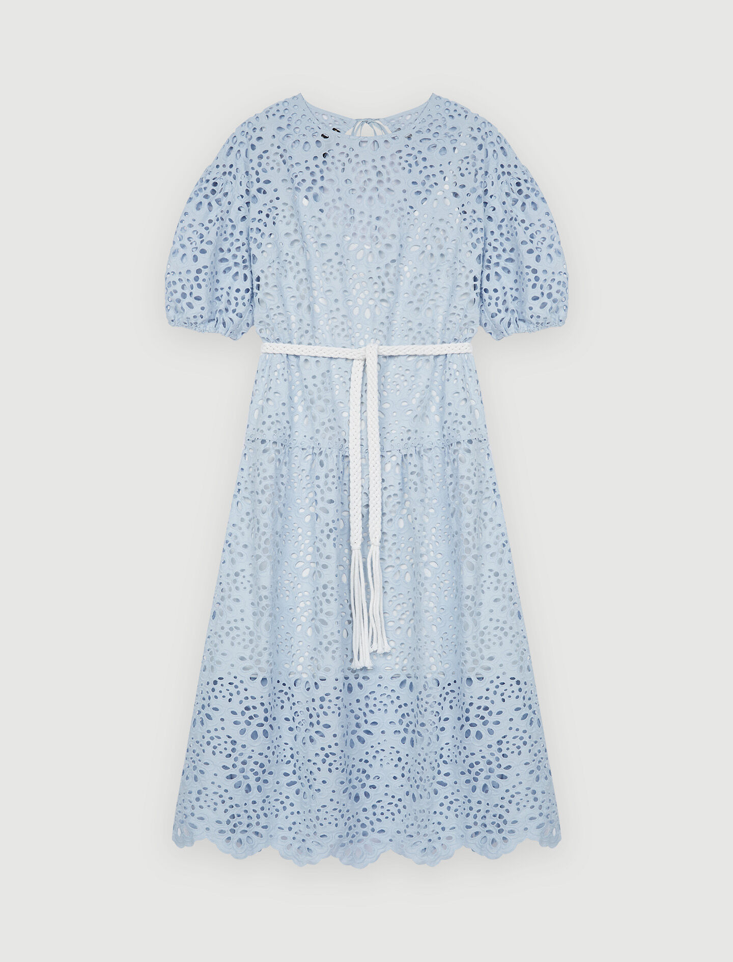 Rochie din ghipură cu spate deschis - Albastru deschis