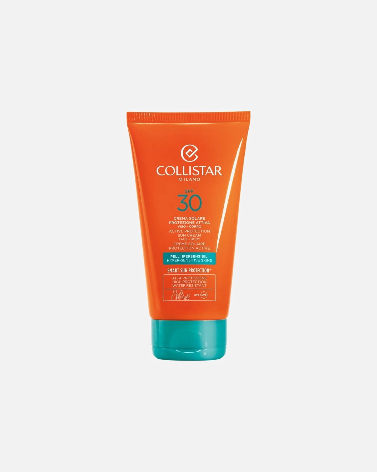 Opaľovací krém Collistar s aktívnou ochranou na tvár a telo, SPF 30 – 150 ml