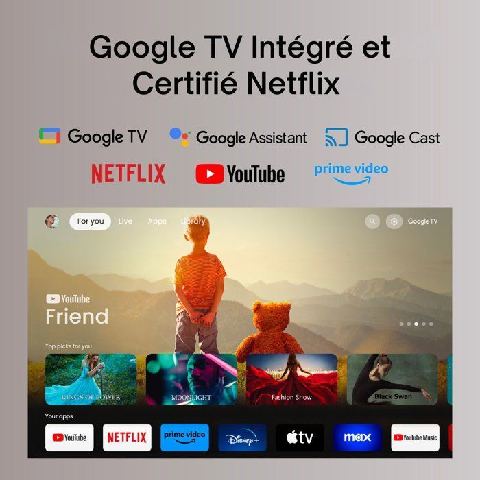 BENQ GP520 4K LED 2600 AI -elämäntapaprojektori Google TV:llä