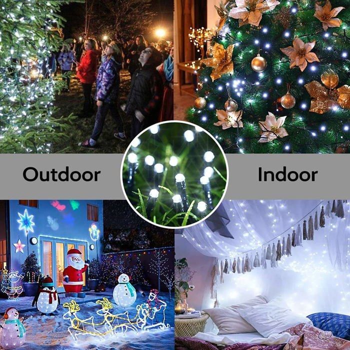 Guirlande Lumineuse Noël Extérieur 30m 300 LEDs 8 Modes  - Décoration Extérieure pour Grands Espaces et Jardins-SANYU