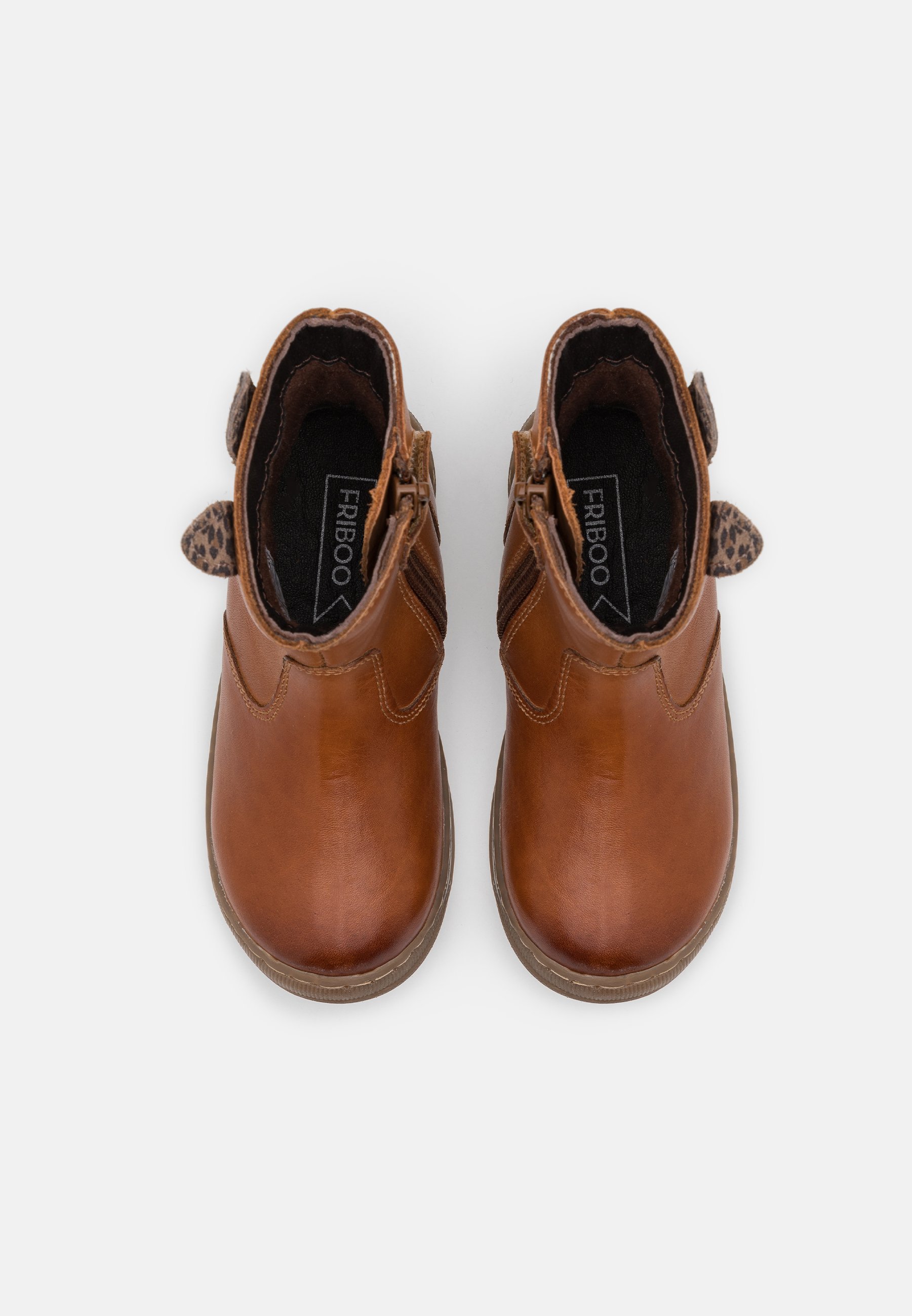 Friboo LEATHER - Klassieke enkellaarsjes - cognac