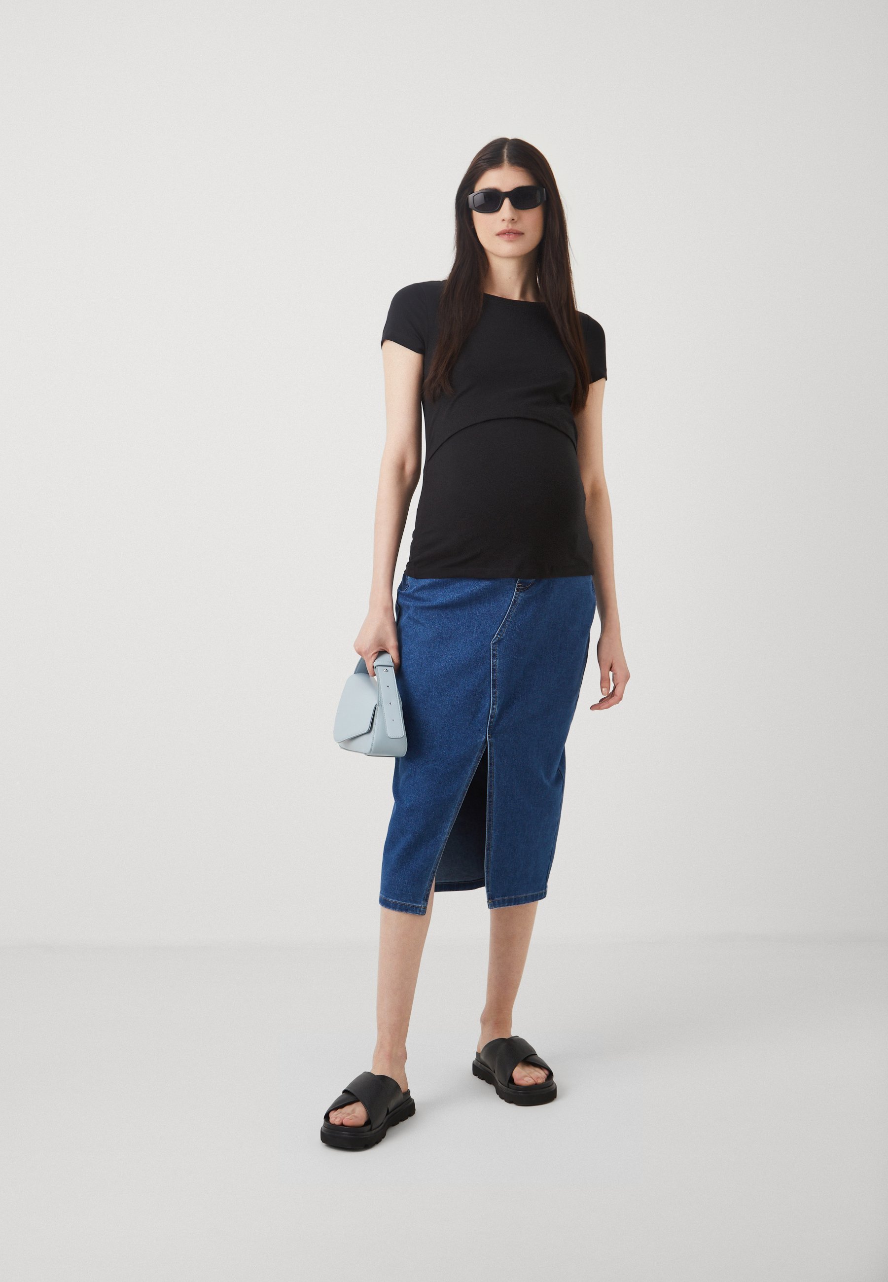 Anna Field MAMA 2-PACK - T-shirt met print - zwart/meerkleurig