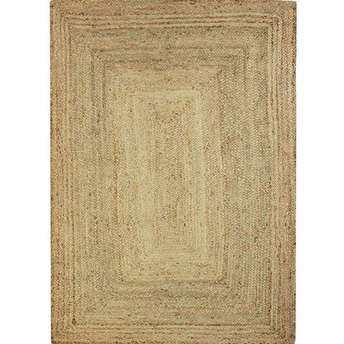 Tappeto in juta naturale intrecciata, realizzato a mano, 120x170