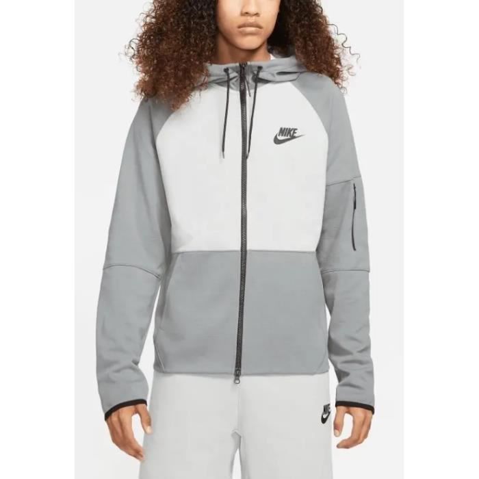 NIKE - Zip-up sweatshirt - grey and white - XL - Grey - Men's Sweaters, Vests, Sweatshirts & Jackets