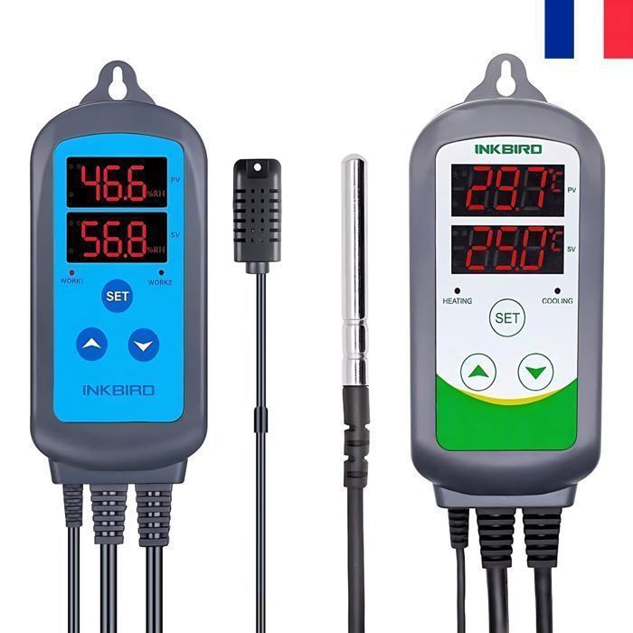 Termostato enchufable INKBIRD ITC-308 para calefacción, regulador de temperatura y controlador de humedad IHC-200.