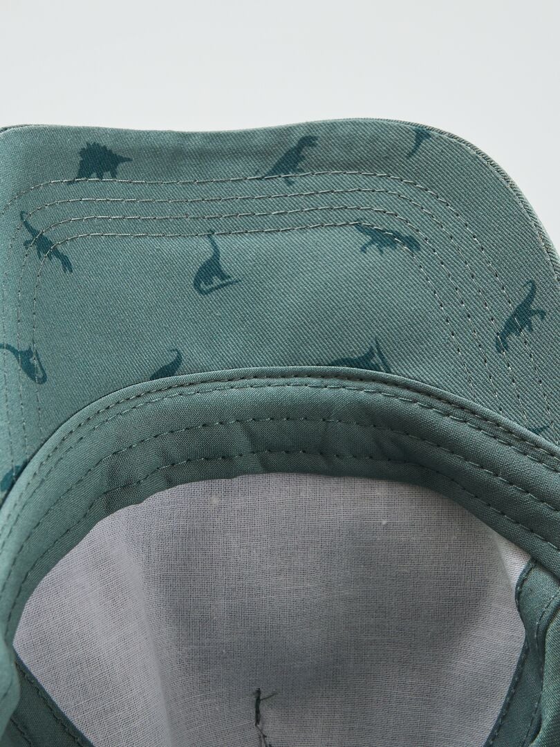 Gorro con estampado de dinosaurios - Caqui