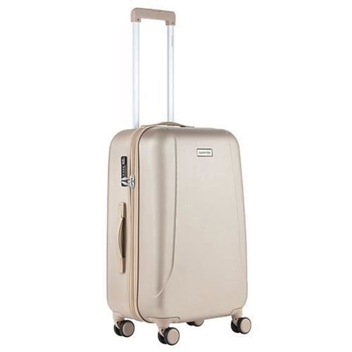 Valigia media 68 cm TSA - CarryOn Skyhopper Beige - Valigia rigida espandibile da 65 litri