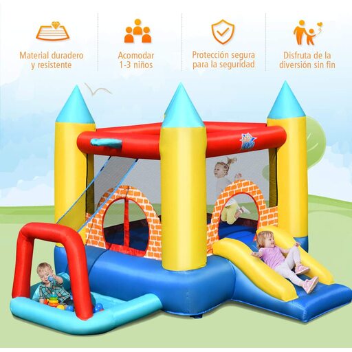 Aufblasbare Burg mit Rutsche und 30 Bällen, 300 x 280 x 210 cm