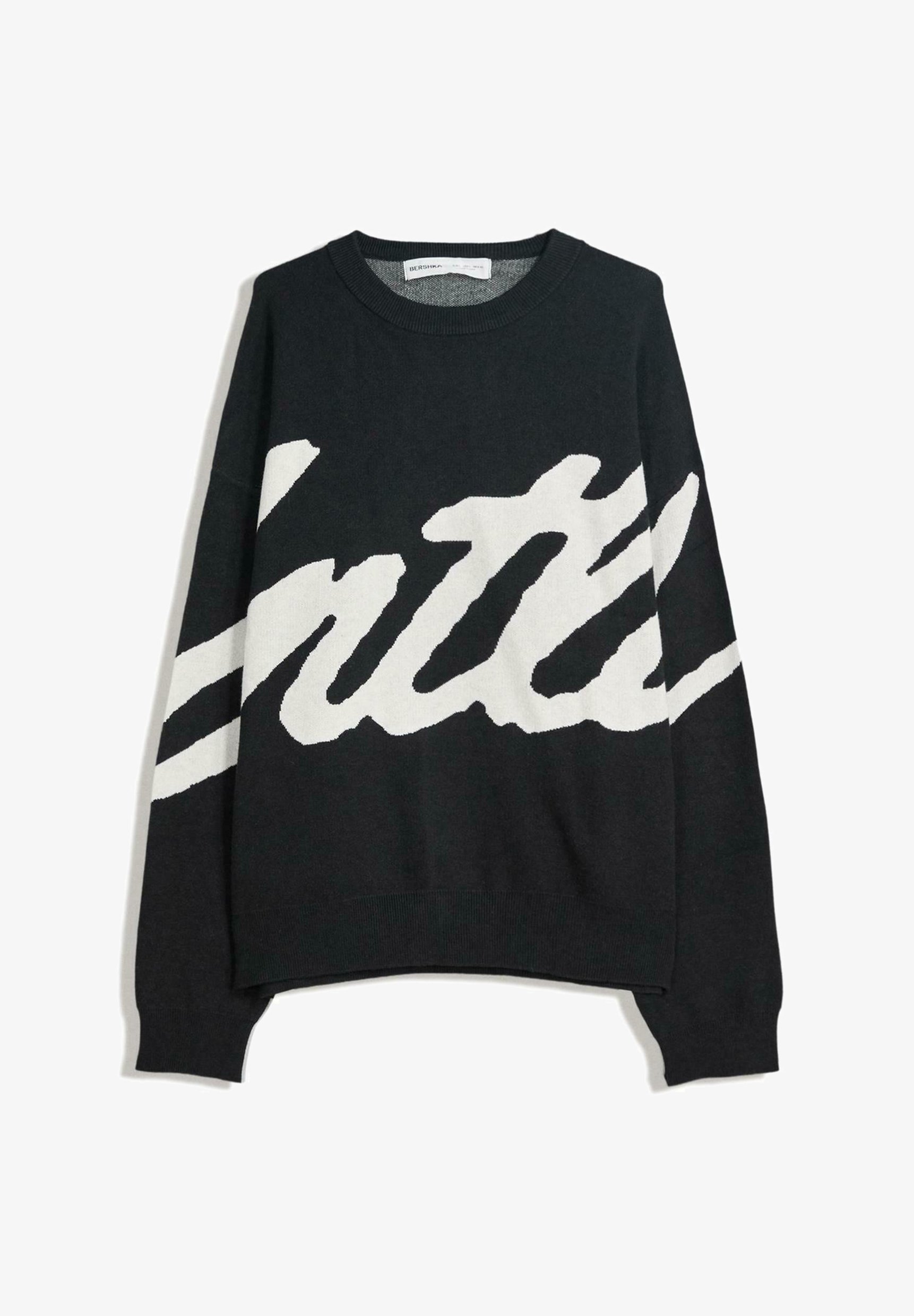 Bershka PRINTED - Trui - zwart