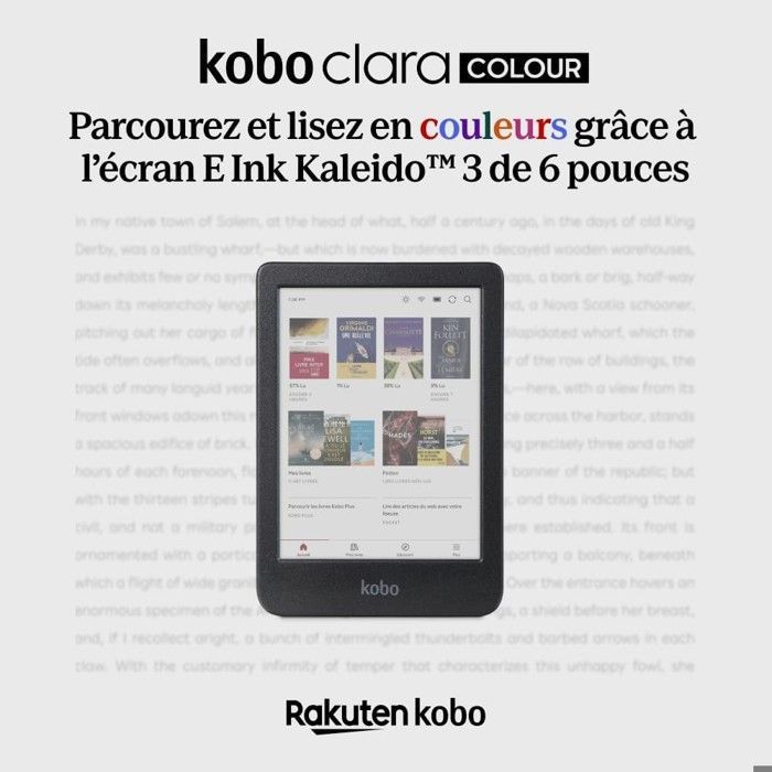 Kobo Clara Colour Black eReader mit Farbbildschirm