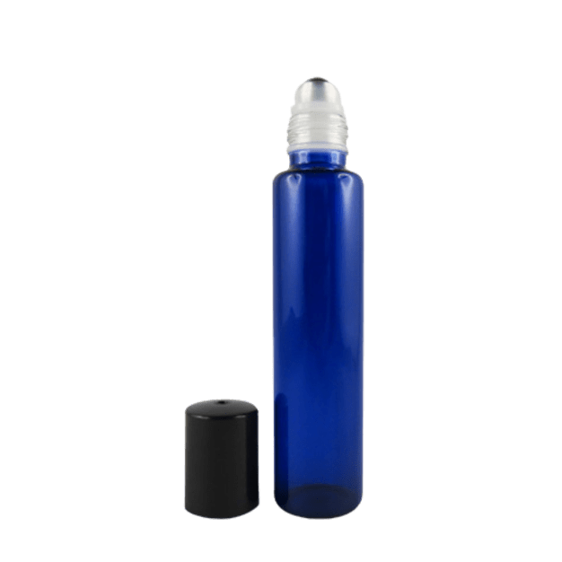 Roll-on en verre coloré bleu 30 ml