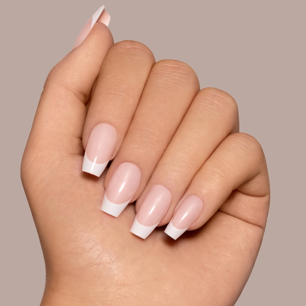 Ongles artificiels NAILD, acrylique français, blancs (longs) - Blanc, longs