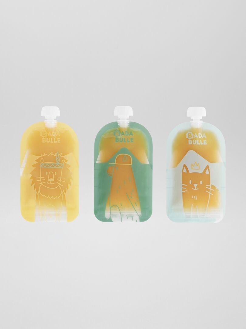 Set van 15 herbruikbare 'Badabulle' waterflessen - meerkleurig