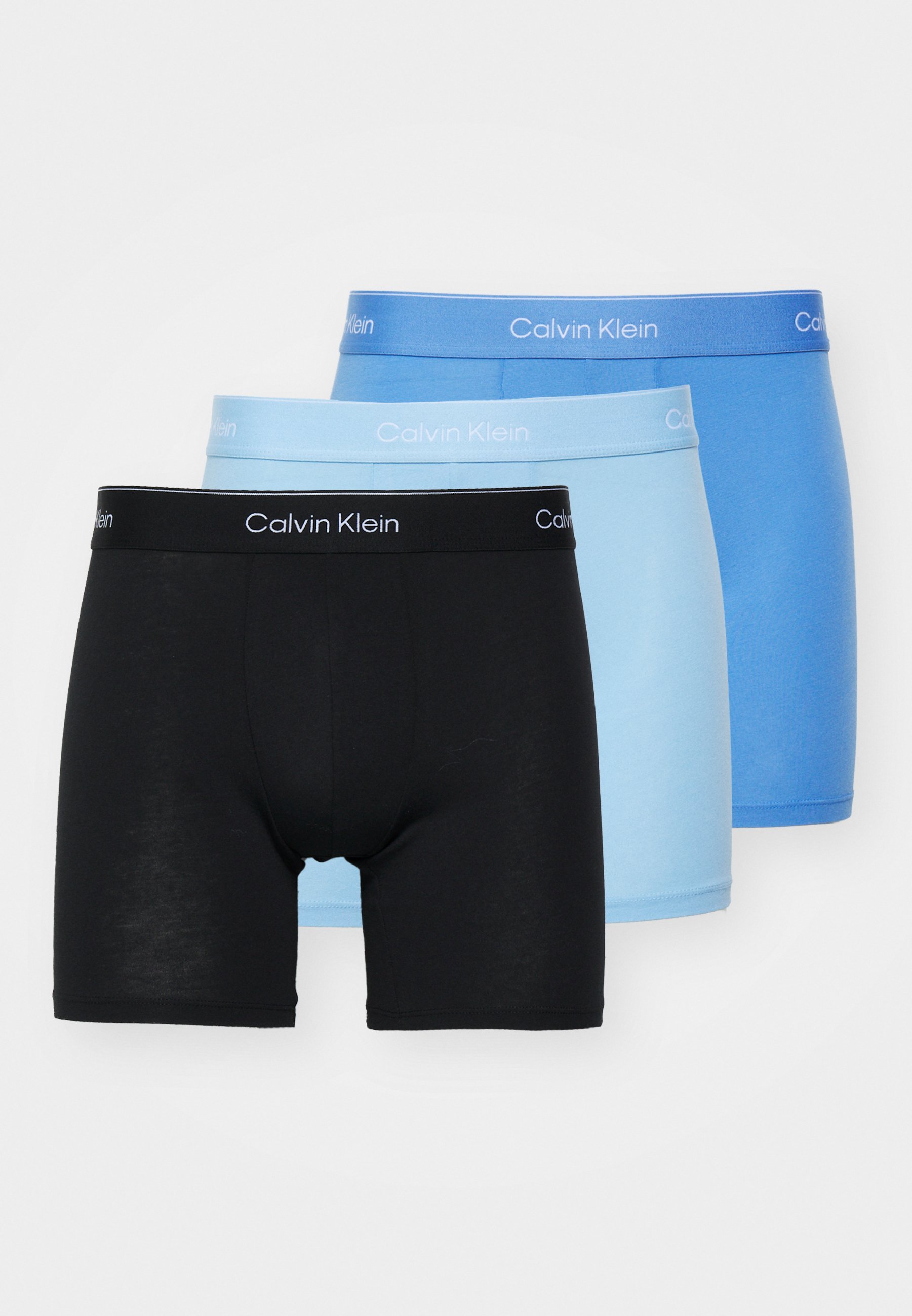 Calvin Klein Ondergoed BOXERBRIEF 3-PACK ICON KATOEN STRETCH - Broekjes - zwart/glacier/blauw belletje