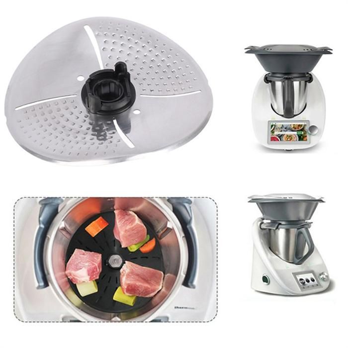 Vervangend mes voor de Vorwerk Thermomix TM31 keukenmachine, beschermkap en stalen meskoponderdelen.