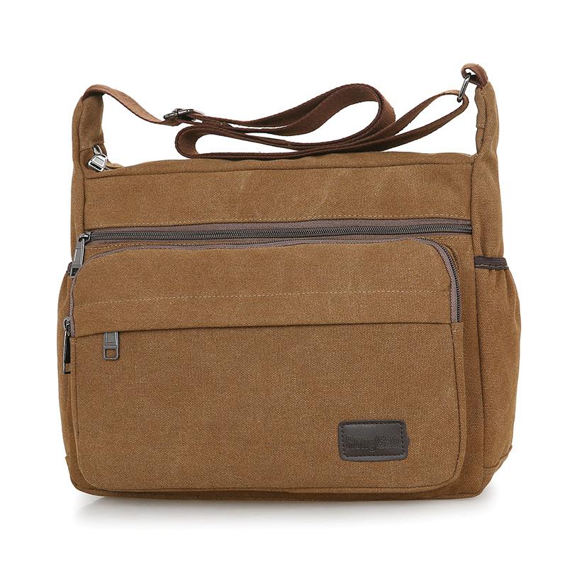 Sac bandoulière en toile 100 % coton, grande capacité, idéal pour les loisirs ou les voyages, style preppy, sac hobo uni Joker.