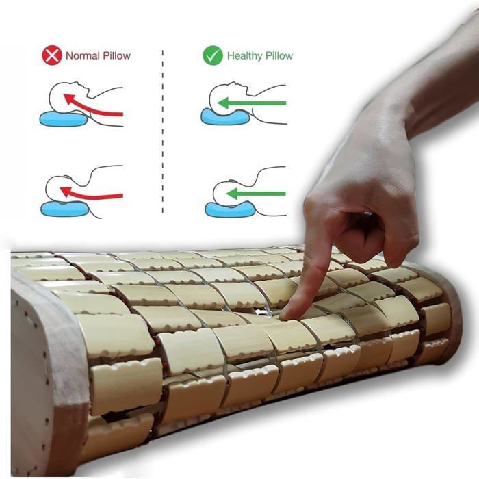 Cojín reposacabezas de bambú para sauna: accesorio de relajación para el hogar, el gimnasio y el spa.