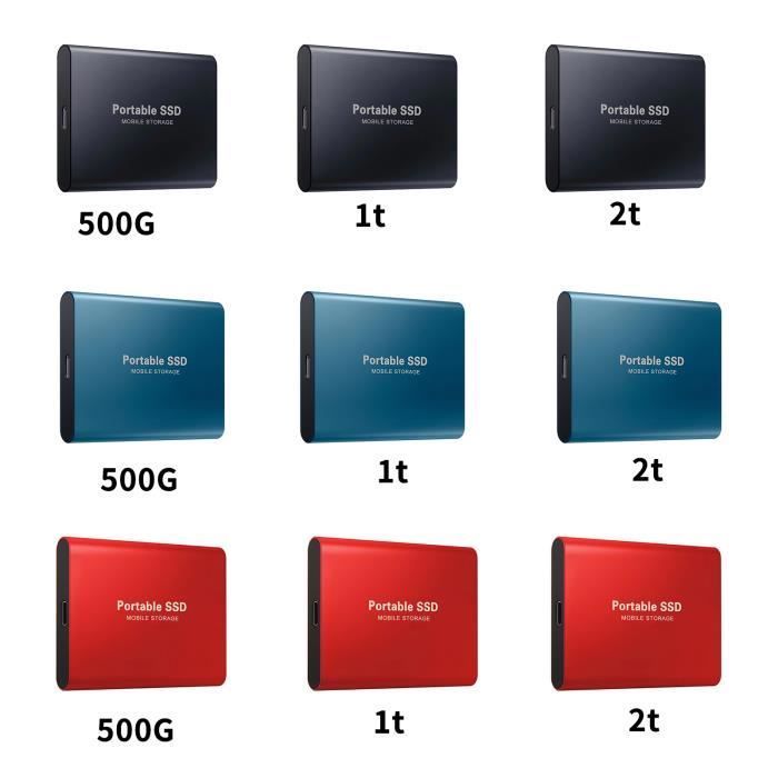 Disque Ssd Externe Portable Haute Vitesse - 500Go - Vert