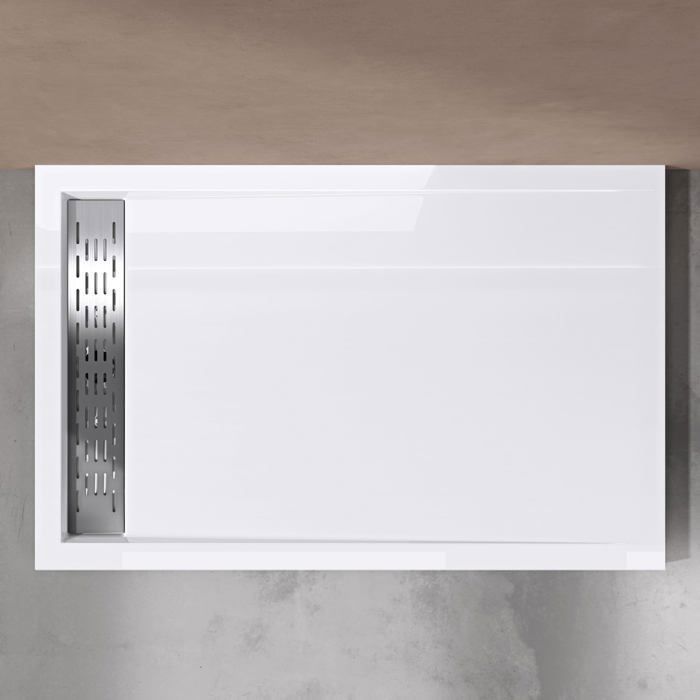 Plato de ducha blanco extraplano Xetro04W de 80x90cm - doporro