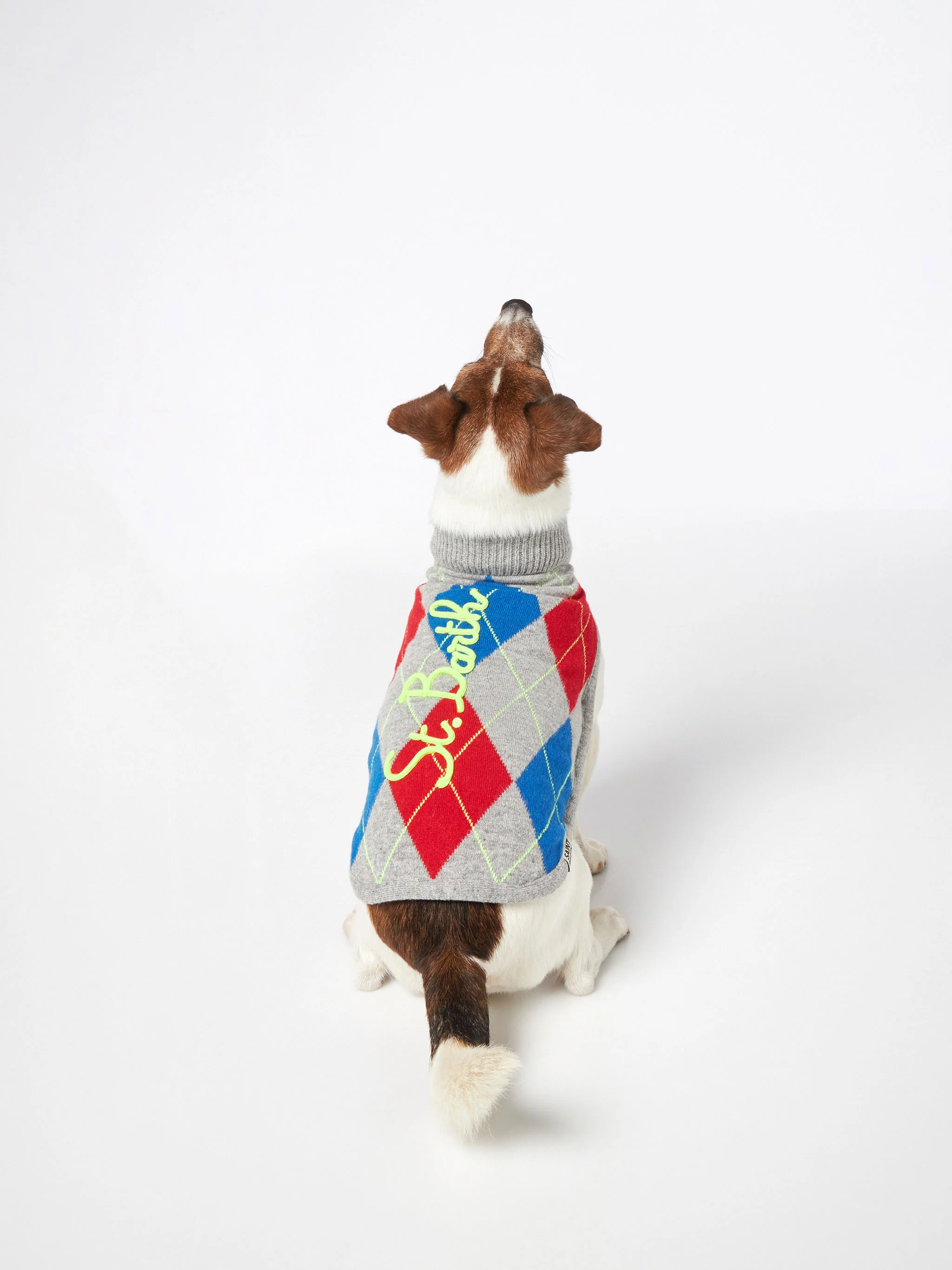 Trui voor honden met argyleprint