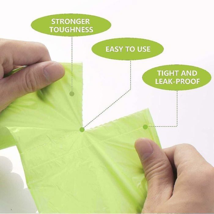 Paquete de 100 bolsas de basura orgánicas de 30 litros, resistentes al desgarro, 100 % compostables y biodegradables.