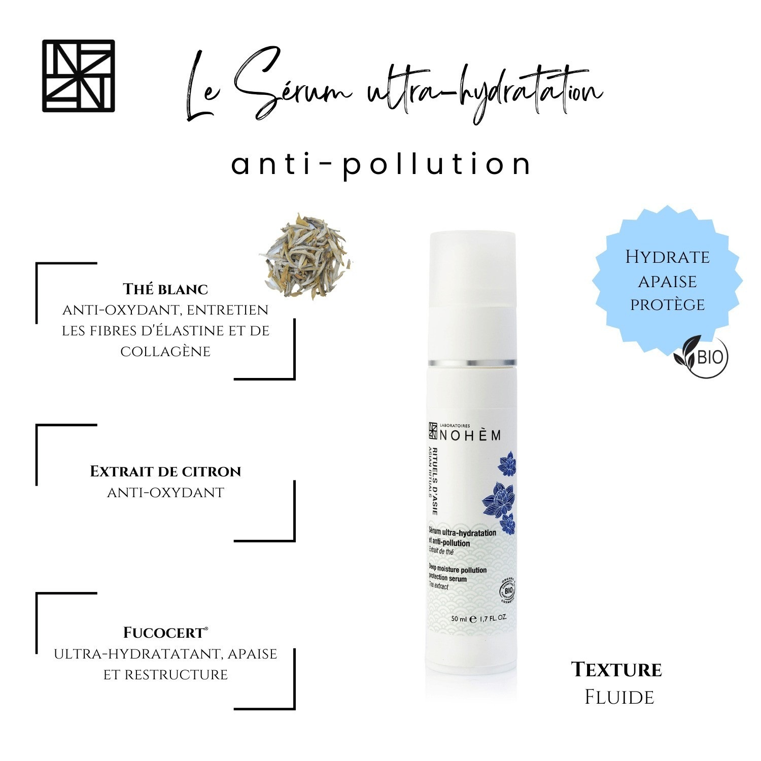 Nohèm Sérum ultra-hydratation et anti-pollution