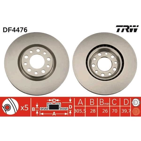 JEU DE DISQUES TRW DF4476