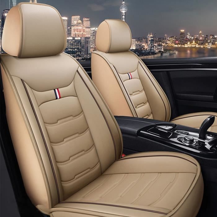 Capas para bancos de carro - JOYFAN - Universal - Couro sintético - Bege - Fácil instalação