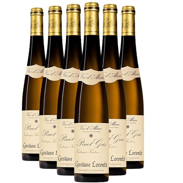 Gustave Lorentz Alsace Pinot Gris Vendanges Tardives 2017 - Vin Blanc d' Alsace (6x50cl)