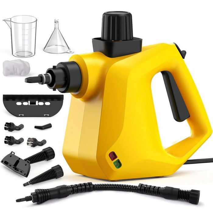 Limpiador a vapor portátil - 1050 W, 250 ml, cable de 2 m, alta presión de 3,0 bar - Vaporizador portátil con 11 accesorios