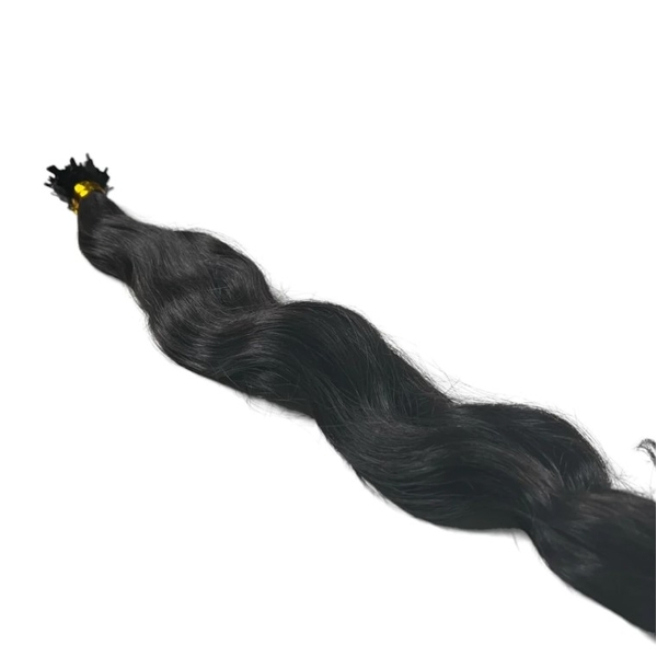 House Of Hair UK Indiase golvende ebbenhouten I-tip strengen 16