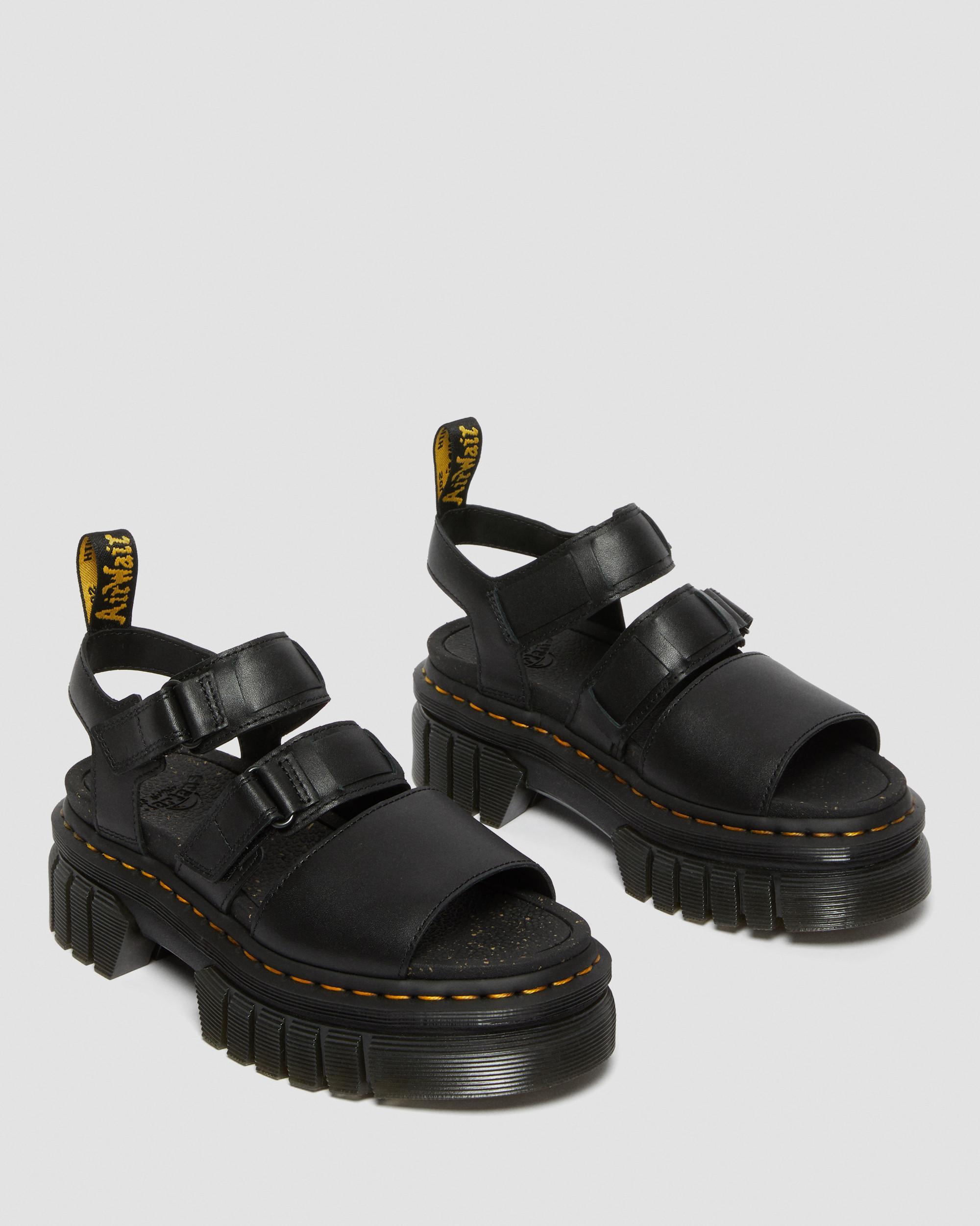 Ricki Nappa Lux Leder Plateausandalen mit 3 Riemen