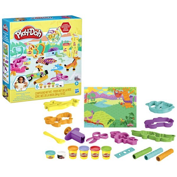 Sada náradia Play-Doh s motívom divých zvieratiek
