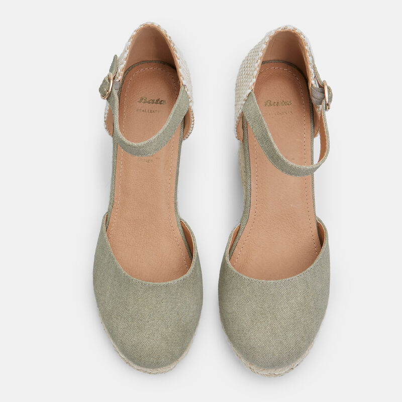 BATA espadrilles met sleehak van 8 cm voor dames