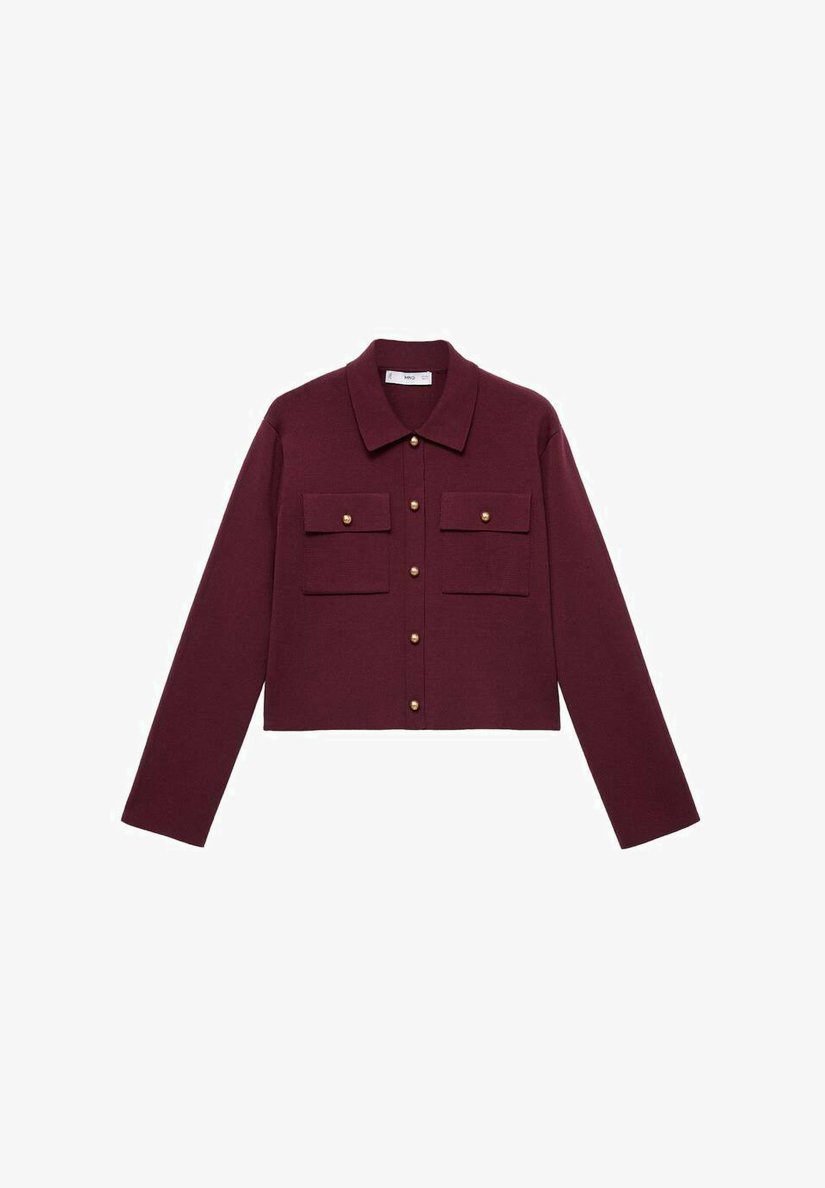 Mango POCKET - Cardigan - bordeaux