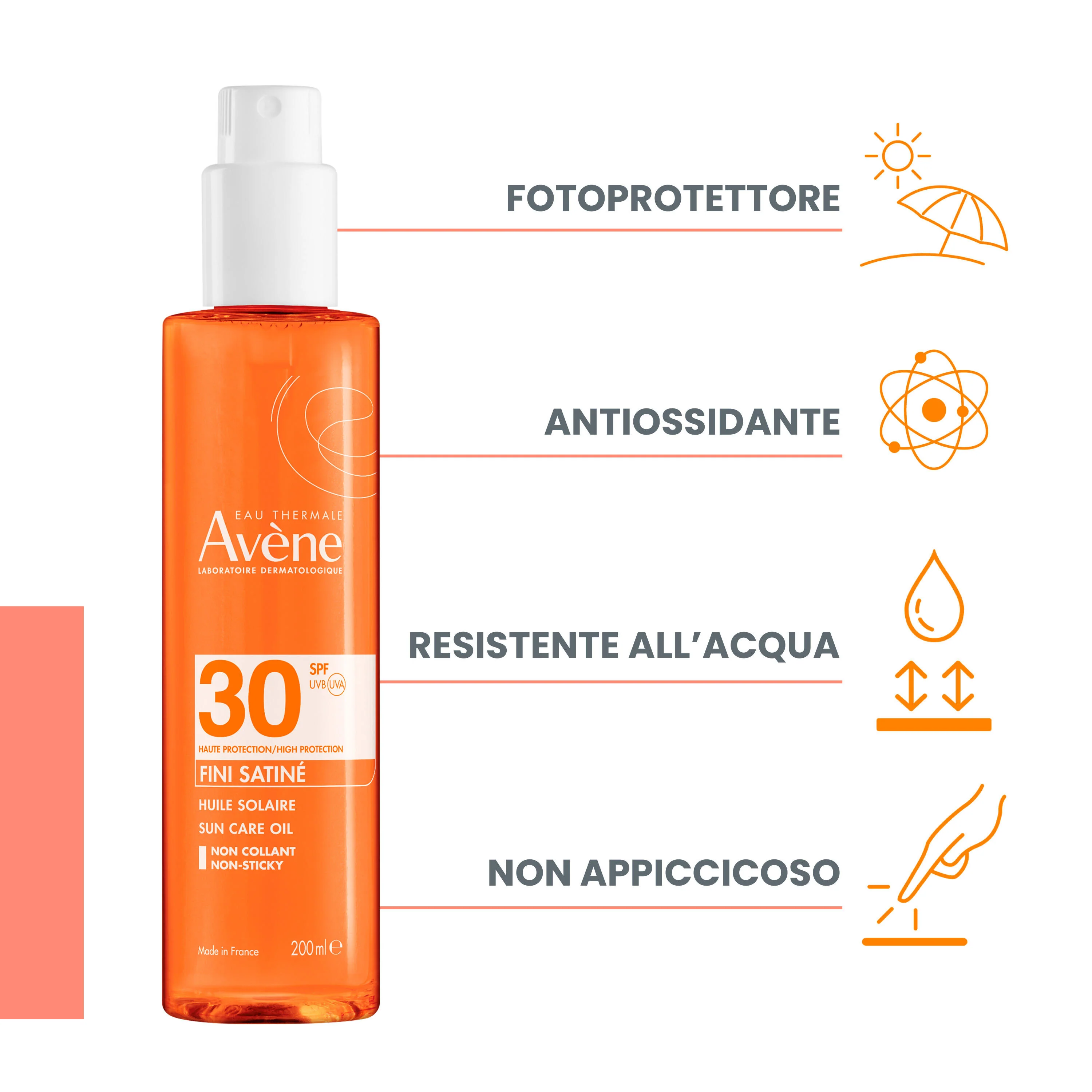 Suncare Olio Solare SPF30 - Olio solare corpo alta prot.