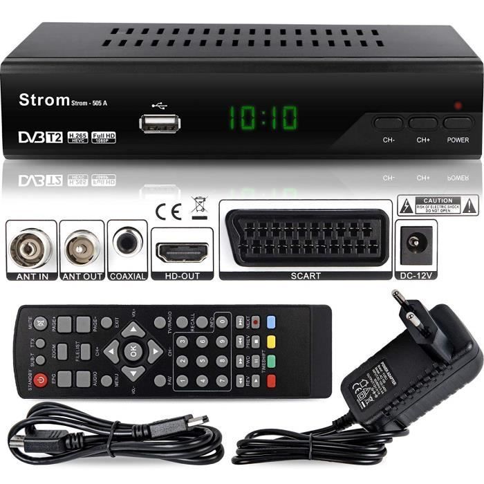 Strom 505 - HD Digital Terrestrial Television (DTT) Decoder for TV - HD DTT Receiver - DTT Adapter - HD DTT Box - DTT Tuner