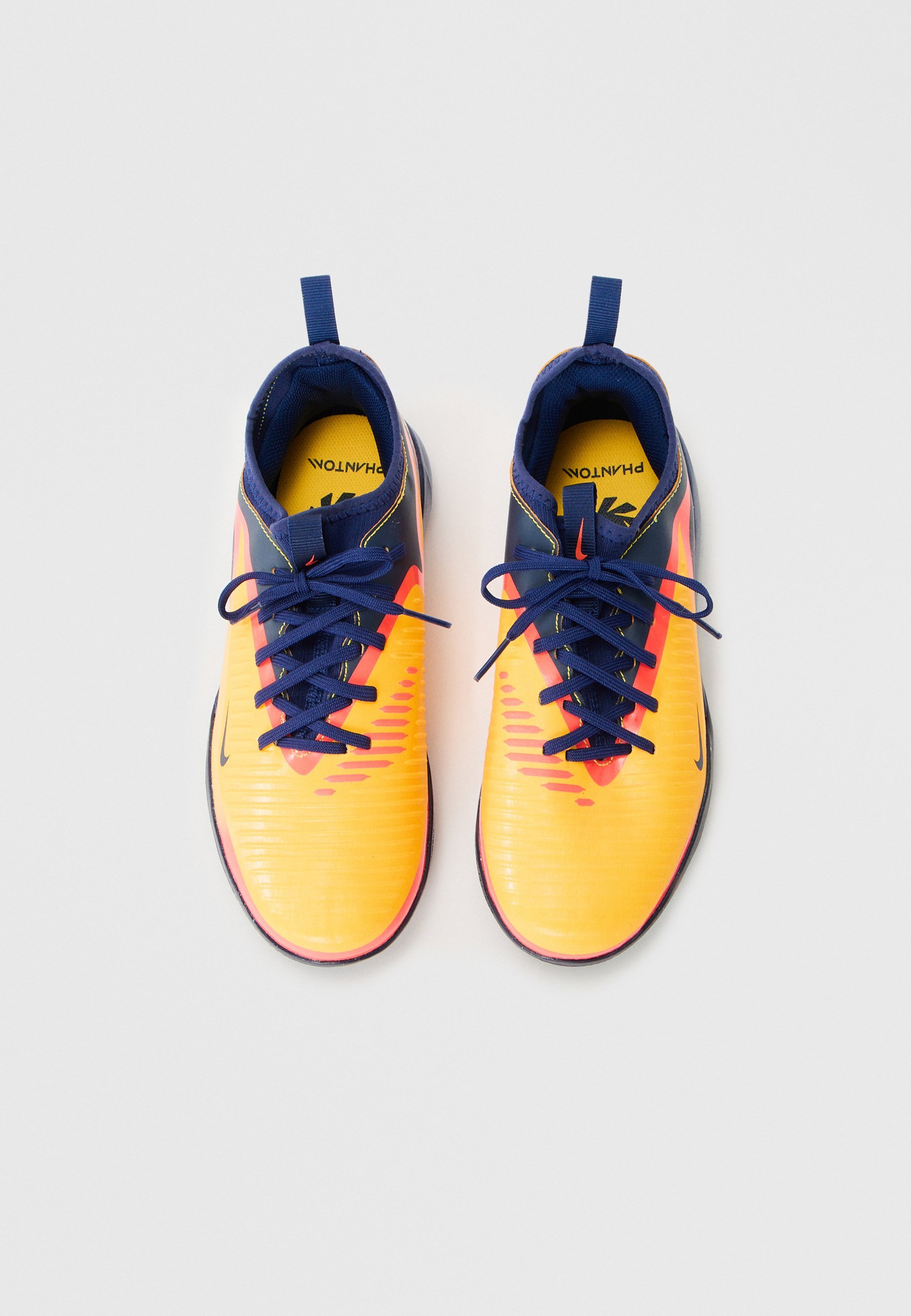 Nike Performance PHANTOM 6 UNISEX - Zaalvoetbalschoenen - laser oranje/citroen venijn/blauw void