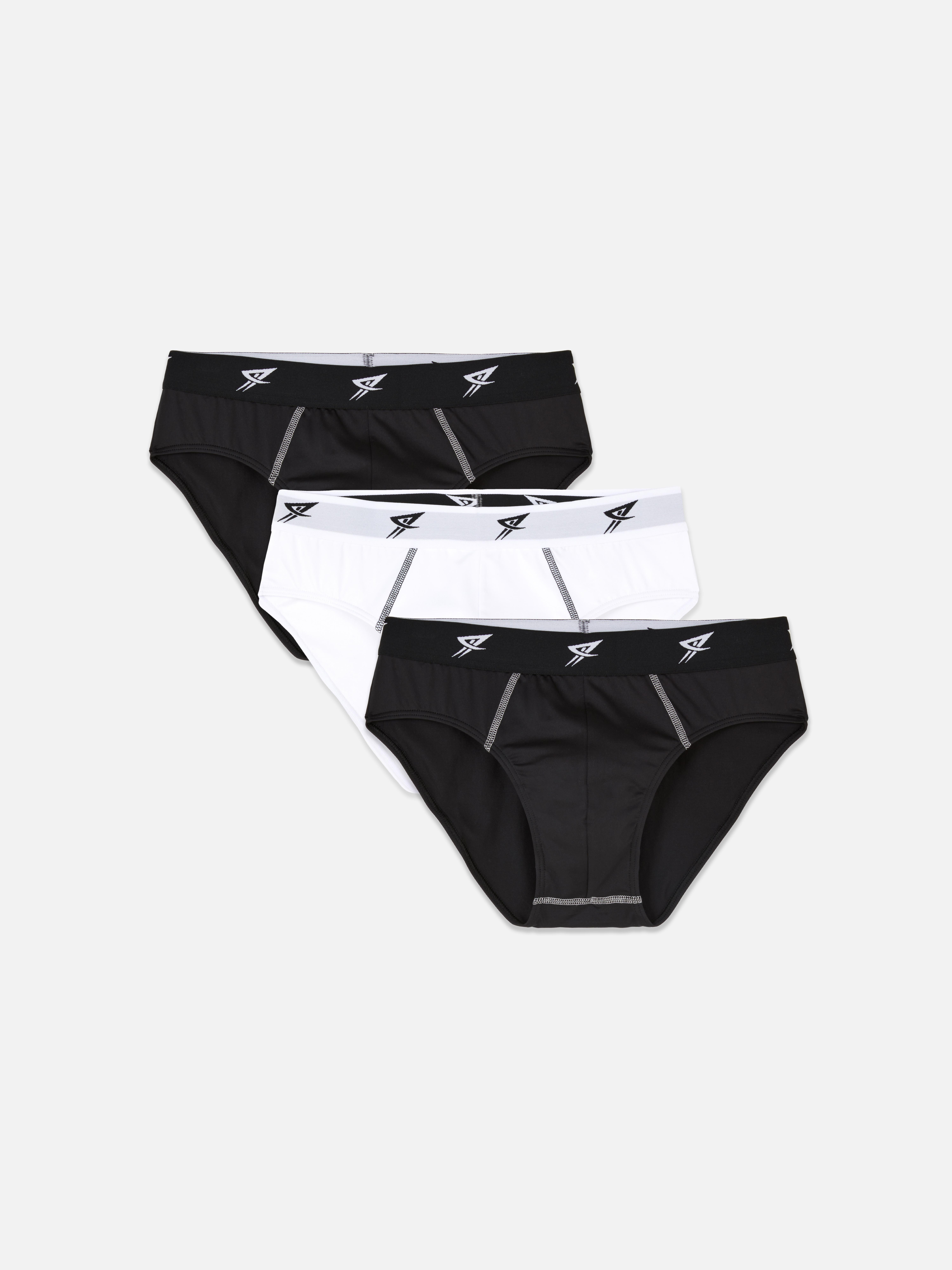 Chiloți sport, set de 3 bucăți Multipack cu elastic și talie elastică cu logo
