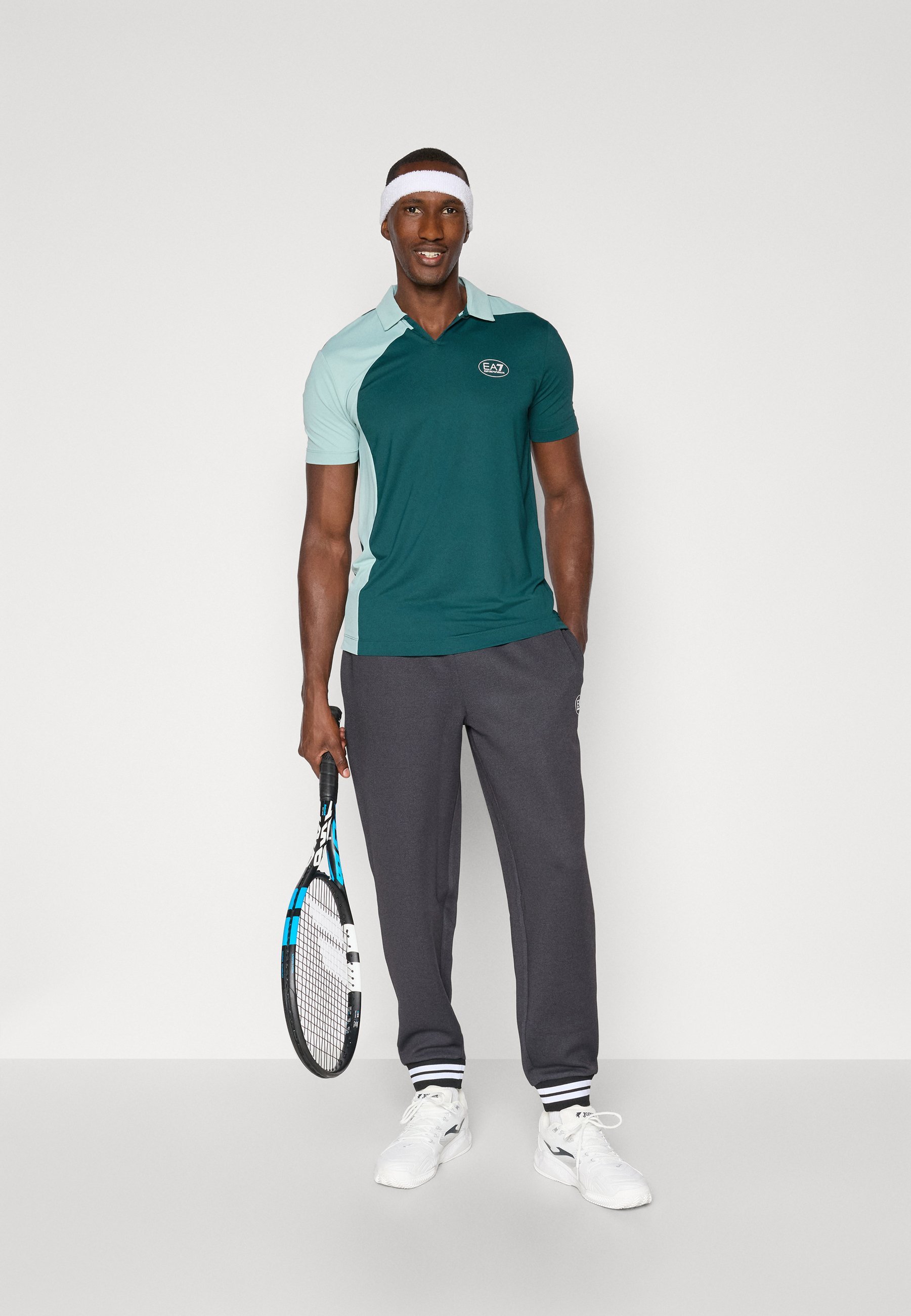 EA7 Emporio Armani TENNIS PRO COLORBLOCK - Pikeepaita - ponderosa pine