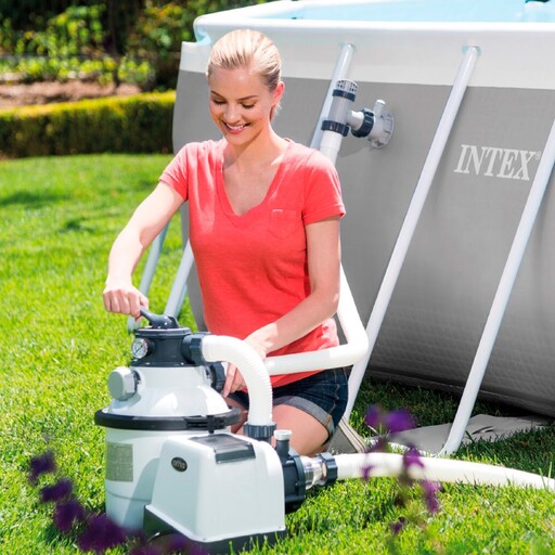 Depuradora De Arena Intex Krystal Clear 12.000 Litros/hora 0,75hp