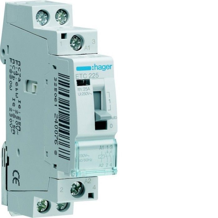 Contator dia/noite - HAGER - 25A - Branco - 2NA - 25A