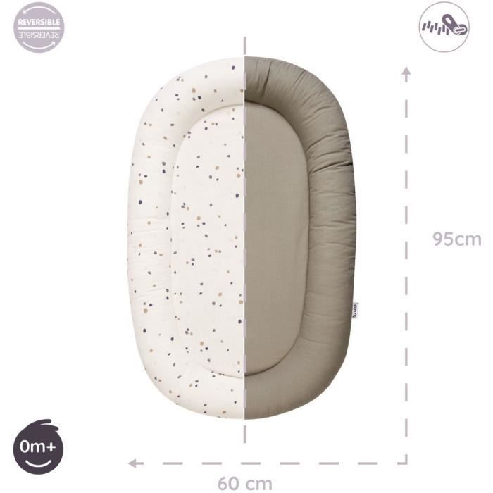 TINEO bedverkleiner - Omkeerbare en afneembare hoes - 95x60 cm