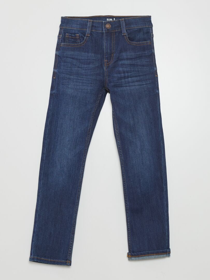 Calça jeans slim e resistente - AZUL