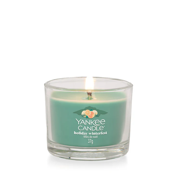 Filled Votive Candles Holiday Winterfest - Candela Profumata