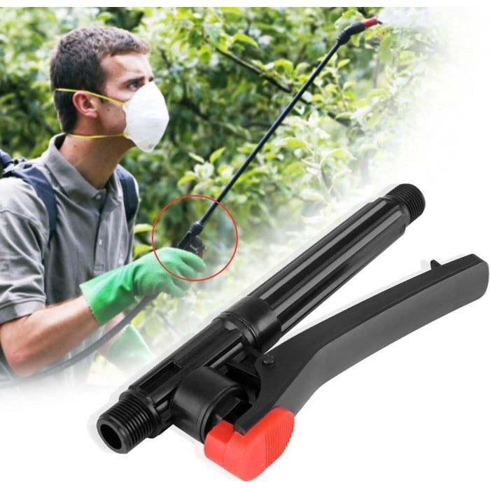 Mango de pulverizador de mochila, interruptor de pulverización con bloqueo automático, manguera de jardín, pistola pulverizadora, accesorios de jardín