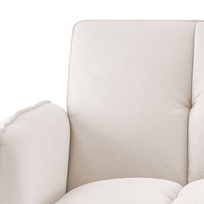 VINTEX 3-seater click-clack sofa bed in beige microfiber