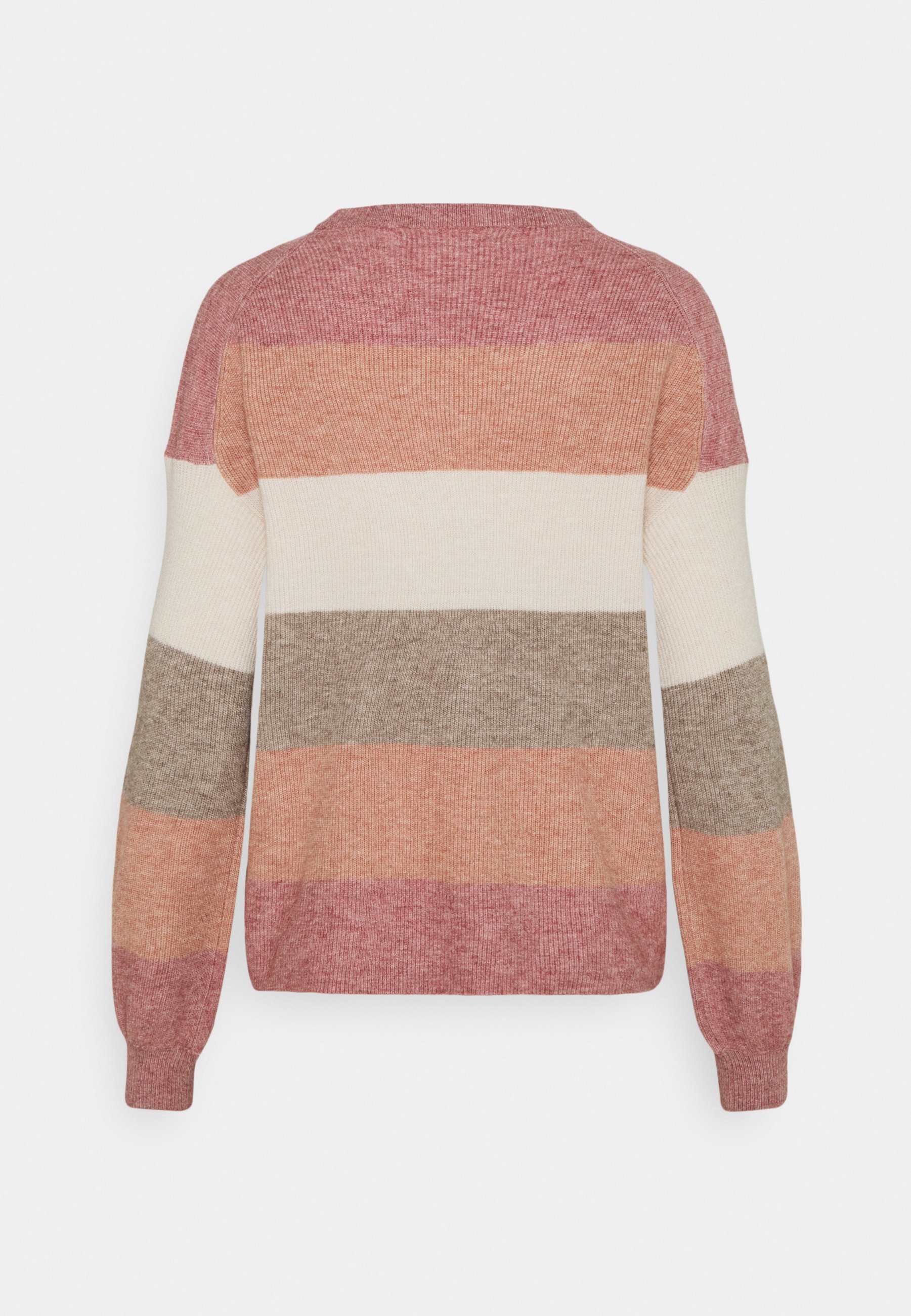 ONLY ONLATIA STRIPE - Pullover - Altrosa/Dunkelrosa/Birke/Beige