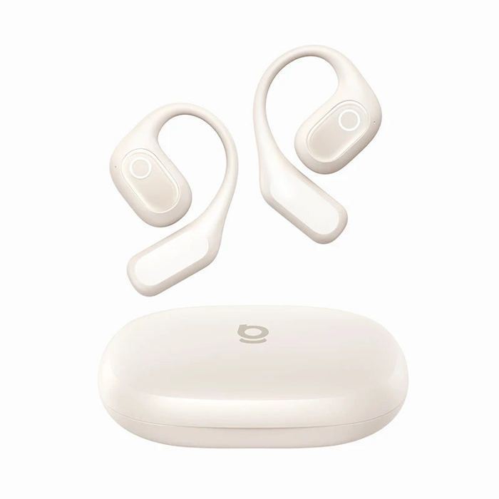 Open-ear true wireless headphones, Bluetooth 6.0, bass boost, IPX5 - White